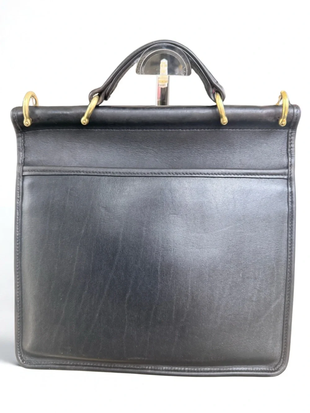 Vintage COACH Willis Bag 9927 Black Glovetanned Leather Crossbody + Dust Bag - Picture 5 of 12